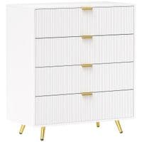 Chest of Drawers with 4 Drawers for Bedroom Living Room White - 831-899V00WT