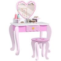 Kids Dressing Table Set 2 Piece Children Vanity Table with Stool - 316-021V80PK