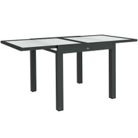 Extendable Outdoor Dining Table Patio Table Clear - 84B-297V01BK