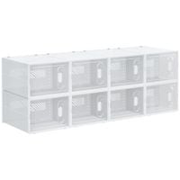 8 Piece Stackable Clear Plastic Shoe Storage Box for Uk/eu Size 12/46 - 850-174