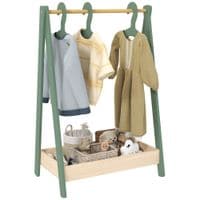 Kids Clothes Rail with Hangers Base Shelf for Girls Boys Green - 316-020V80GN