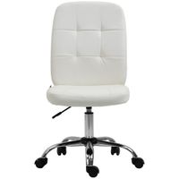 Curved Back Home Office Chair with Adjustable Height White - 921-655V70WT