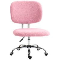 Fluffy Home Office Chair with Adjustable Height Armless Pink - 921-689V71PK