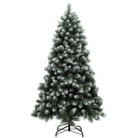 6ft Artificial Pine Christmas Tree with Pinecones Steel Base - 830-845V01GN