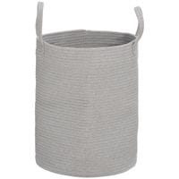 36L Cotton Rope Laundry Basket with Handles for Pillows Clothes Grey - 850-318V00GY