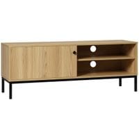 TV Stand Cabinet with Sliding Door for Living Room Natural - 839-268