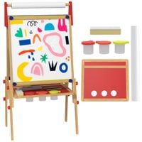 3-in-1 Kids Easel with Paper Roll Whiteboard Chalkboard - 3B0-014V00ND