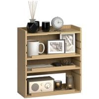 4-Tier Desktop Organiser with Cable Management for Stationery Oak Tone - 922-005V80ND