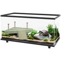 Turtle Tank 50 Litre Glass Turtle Aquarium with Easy Drainage 60 x 30 x 32cm - D40-040V01CR