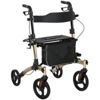 Folding Rollator 4 Wheeled Aluminum Mobility Walker with Seat and Bag - 712-050V01