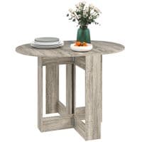 Folding Dining Table Foldable Drop Leaf Dinner Table for Kitchen Grey - 835-319V80GY