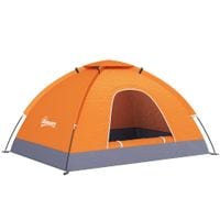 Camping Tent for 2 Person Dome Tent with Storage Pocket Orange - A20-260V00OG