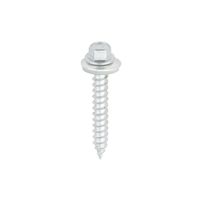 Metal Construction Thin Sheet Metal to Timber Screws Hex EPDM Washer Slash Point Exterior Silver Organic - DS45W16BB