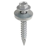 Metal Construction Thin Sheet Metal to Timber Screws Hex EPDM Washer Slash Point Exterior Silver Organic - DS32W16BB