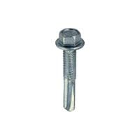 Metal Construction Heavy Section Screws Hex Selfdrilling Exterior Silver Organic - H32B - Pack of 100