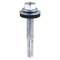 Metal Construction Heavy Section Screws Hex EPDM Washer Selfdrilling Zinc - ZH32W16 - Pack of 100
