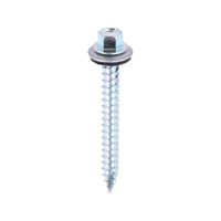 Metal Construction Thin Sheet Metal to Timber Screws Hex EPDM Washer Slash Point Zinc - ZDS60W16