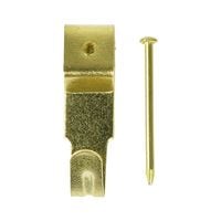 Mixed Picture Hanging Hooks Electro Brass - MPHP - Pack of 8
