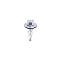 Metal Construction Light Section Screws Hex EPDM Washer Selfdrilling Zinc - ZL25W16 - Pack of 100