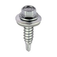 Metal Construction Stitching Screws for Sheet to Sheet Hex EPDM Washer Selfdrilling Exterior Silver Organic - S25W16B