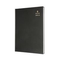 Academic Diary Day per Page A4 Black 2025-2026 - 44MBLK25