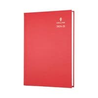 Academic Diary Day per Page A5 Red 2025-2026 - 52MRED25