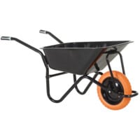 Wheelbarrow Black Frame and Pan with Puncture Proof Wheel