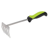 Hand Rake with Soft Grip Handle & Stainless Steel Tines - 310mm