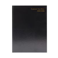 Academic Diary Day per Page A5 Black 2025-2026 - KF1A5ABK25