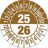Test Placard Multiple Years Document Film 30mm Pack of 10 25/26 Brown