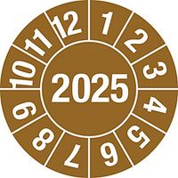 Test Placard 4 Digit Year Document Film 15mm 2025 Brown