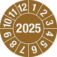 Test Placard 4 Digit Year Document Film 25mm Pack of 10 2025 Brown