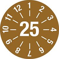 Test Placard Year Document Film 30mm Pack of 10 25 Brown