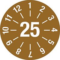 Test Placard Year Document Film 25mm Pack of 10 25 Brown