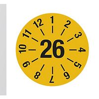 Cable Test Placard Annual Placard LxH 60 x 20mm 26 Yellow