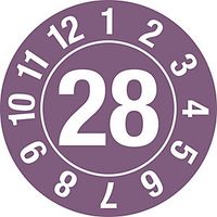 Test Placard Year Document Film In A Circle 10mm 28 Violet