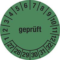Multiple Year Placard Tested Green Document Film 30mm Pack of 10 27 - 32