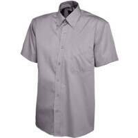 UC702 Short Sleeve Oxford Shirt Charcoal Size Medium 15.5in