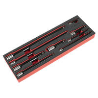 Wobble/Rigid Extension Bar Set 1/4in, 3/8in & 1/2inSq Drive 9 Piece