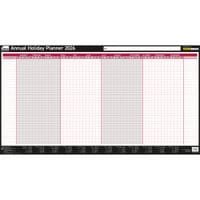 2026 Annual Holiday Year Wall Planner 750W x 410Hmm with Wet Wipe Pen & Sticker Pack Unmounted