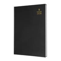 52 Desk Diary A5 Day to Page 2026 Black 52.99-26
