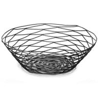 Round Basket Black Powder Coated 25.5x25.5x7.5cm Pack of 6