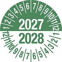 Test Placard Multiple Years Green Document Film 35mm  Pack of 10 2027/2028 - - 784332