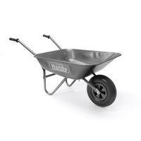 65L Galvanised Steel Wheelbarrow with Pneumatic Wheel