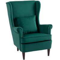 Wingback Chair Modern Accent Chair for Living Room Bedroom Green