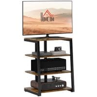 HiFi Rack Stand w/4-Tier Record Player Stand - Rustic Brown