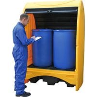 2 Drum Bunded Cover with Rollershutter Door - BPH2