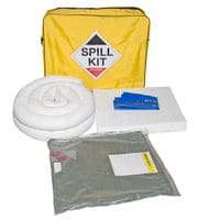 Portable Oil Fuel Spill Kit In Zip Close Satchel with Drain Protection Treats 50 Litres - ORF4