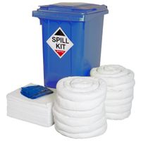 Depot Site Oil and Fuel Spill Kit In Yellow or Blue Wheelie Bin Treats 240 Litres - ORF240B