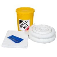Depot Site Oil and Fuel Spill Kit In Yellow Drum Treats 35 Litres - ORF3
